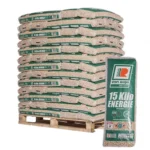 Deutsche Premium Holzpellets Van Roje - Palette 975kg (65 Säcke)